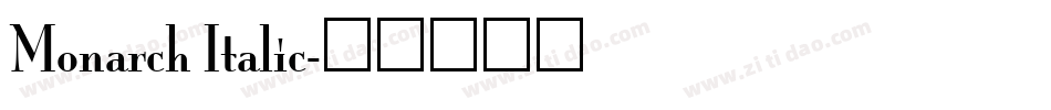 Monarch Italic字体转换